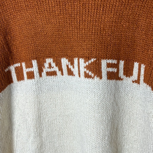 Peace Love World “Thankful” spice Intarsia Sweater Size XS - Picture 6 of 14